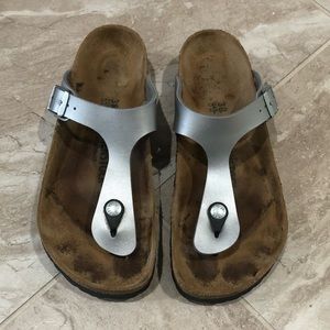 BIRKENSTOCK Gizeh Silver size 38